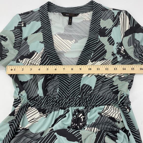 BCBGMAXARIA Long Sleeve Pullover V-Neck Self Tie Dress Size S Knee Length Y2K - Picture 6 of 8